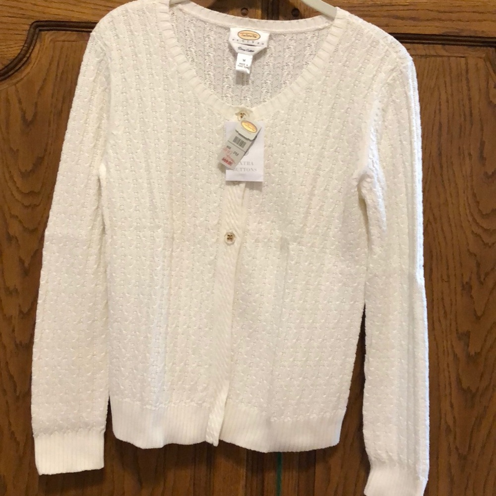 Talbots NWT Three Button Ribbed Cardigan - PM